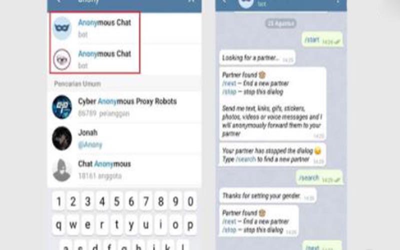 Cara Gunakan Anonymous Chat Telegram